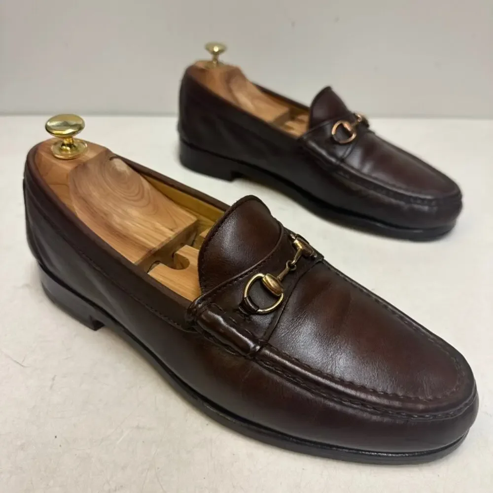 NEW HEELS Alden H466 Dark Brown Calfskin Horse Bit Loafer Made in USA 10 D